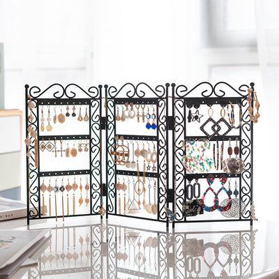 Organizador de Joyería con 3 Puertas - Soporte Metálico para Collares y Aretes - Image 6