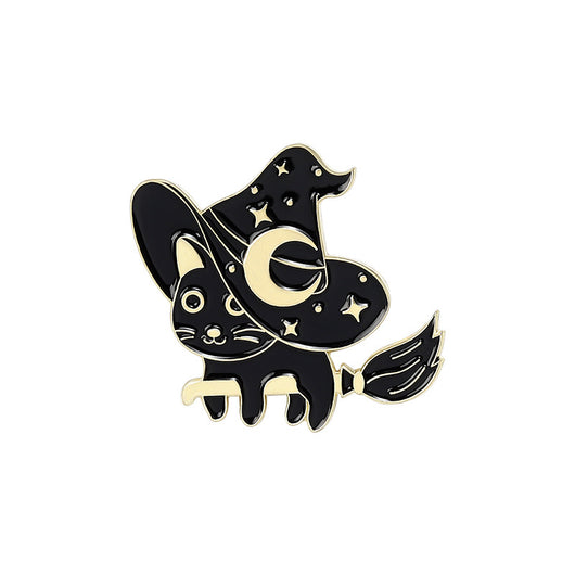 Broche Gato Mágico Negro con Sombrero de Mago - Accesorio Halloween Punk - Image 11