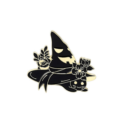 Broche Gato Mágico Negro con Sombrero de Mago - Accesorio Halloween Punk - Image 4