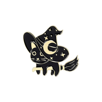 Broche Gato Mágico Negro con Sombrero de Mago - Accesorio Halloween Punk - Image 3