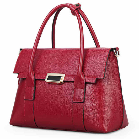 Bolso de Cuero Genuino Estilo Europeo - Bolsa Grande Multiusos para Mujer