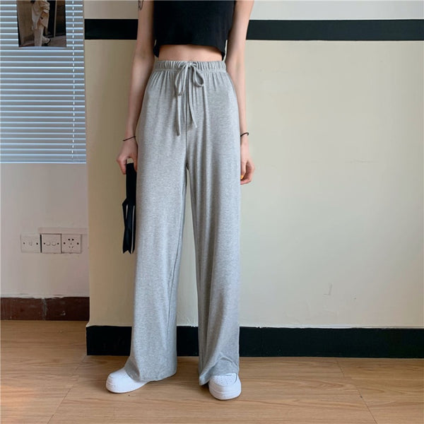 Pantalones de Cintura Alta con Cordón Ajustable para Limpieza