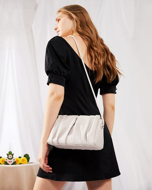 Bolso de Cuero Genuino para Mujer con Patrón Lychee - Bandolera Elegante - Image 2