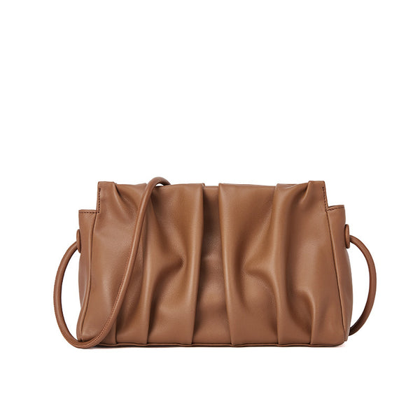 Bolso de Cuero Genuino para Mujer con Patrón Lychee - Bandolera Elegante