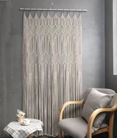 Cortina Tapiz Bohemio Tejida a Mano Estilo Europeo - Image 5