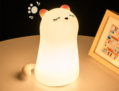 Lámpara LED Silicona Táctil Multicolor con Carga USB - Luz Nocturna Protege Vista - Image 5