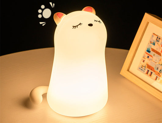 Lámpara LED Silicona Táctil Multicolor con Carga USB - Luz Nocturna Protege Vista - Image 5