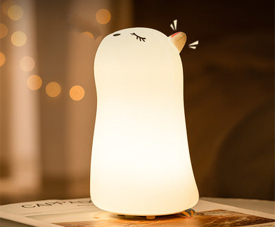 Lámpara LED Silicona Táctil Multicolor con Carga USB - Luz Nocturna Protege Vista
