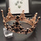 Corona Nupcial Decorativa Cobre Rojo con Aleación Negra Estilo Reina