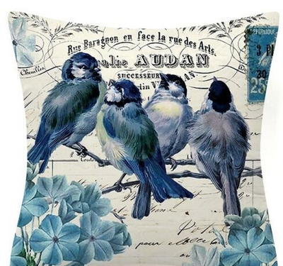 Cojín de Descanso Floral y Pájaros - Almohada Decorativa para Sofá y Auto - Image 30