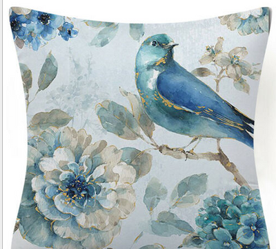 Cojín de Descanso Floral y Pájaros - Almohada Decorativa para Sofá y Auto - Image 3