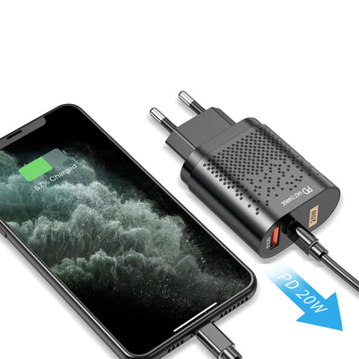 Cargador Dual Puerto 20W QC3.0 PD - Carga Rápida Estándar US - Image 9