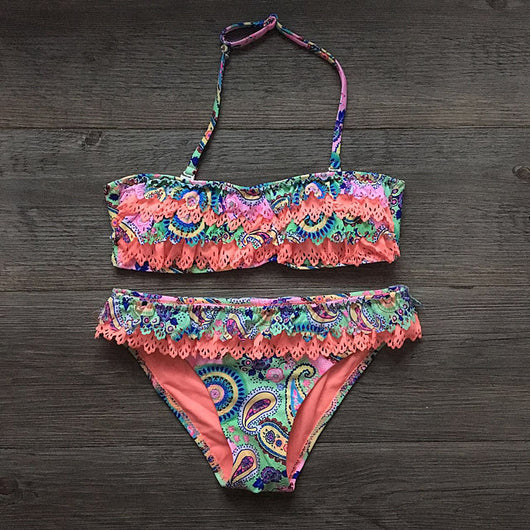 Bikini Infantil con Volantes Multicapa para Niñas - Image 6