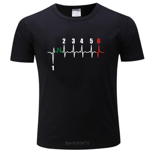 Playera Negra Latido de Moto para Hombre - Diseño Biker Pasional - Image 9