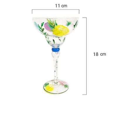 Copa Margarita de Cristal Pintada a Mano - Diseño Triangular Artístico - Image 8