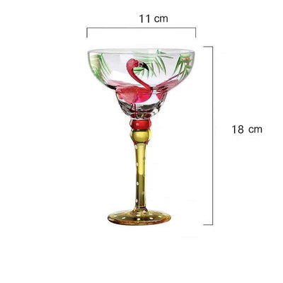 Copa Margarita de Cristal Pintada a Mano - Diseño Triangular Artístico - Image 7