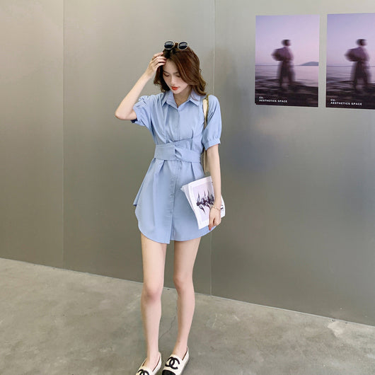 Conjunto de Verano Retro Francés: Blusa y Shorts para Mujer - Image 7