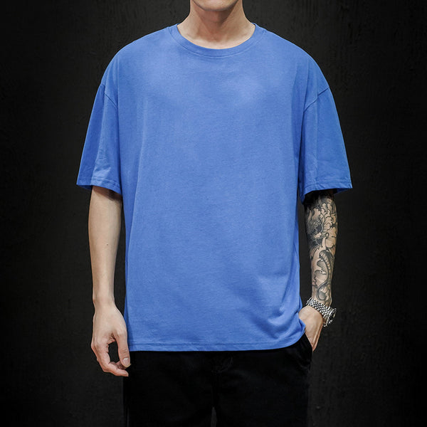 Camiseta Básica de Verano para Hombre - Ajuste Holgado y Transpirable