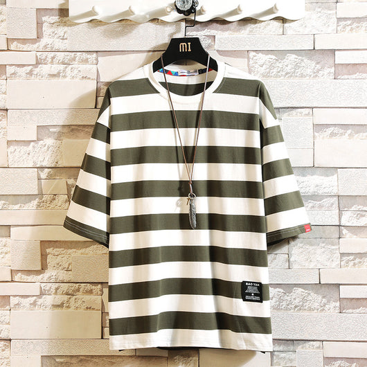 Camiseta Holgada a Rayas para Hombre - Talla Grande Moderna y Cómoda - Image 7