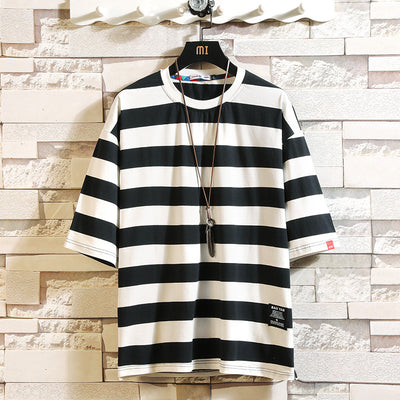 Camiseta Holgada a Rayas para Hombre - Talla Grande Moderna y Cómoda - Image 8