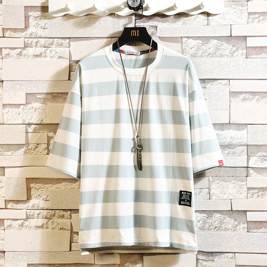 Camiseta Holgada a Rayas para Hombre - Talla Grande Moderna y Cómoda - Image 3