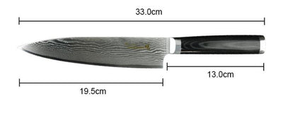 Cuchillo de Chef 8 Pulgadas con Patrón Quicksand - Acero Inoxidable VG10 de 67 Capas - Image 7