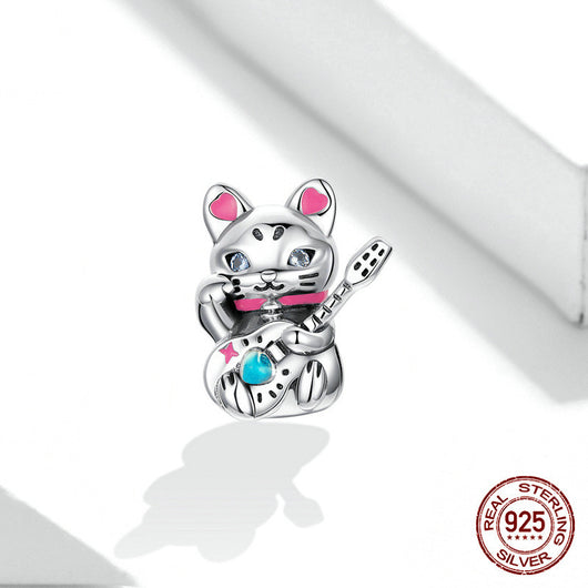 Pulsera Gato de la Fortuna Cyberpunk con Cuentas - Image 9