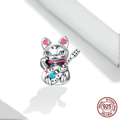 Pulsera Gato de la Fortuna Cyberpunk con Cuentas - Image 5
