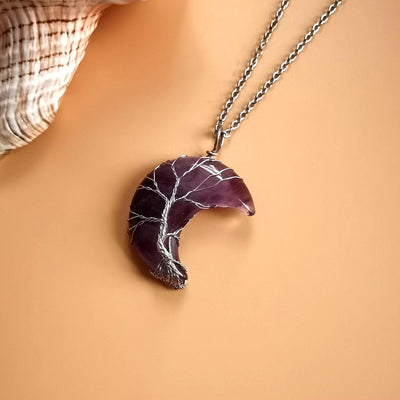 Collar Árbol de la Vida en Amatista Natural Hecho a Mano - Colgante de Fortuna - Image 37