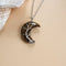 Moon Natural Stone Amethyst Tree Of Life Necklace Handmade Fortune Tree 8 color Chain