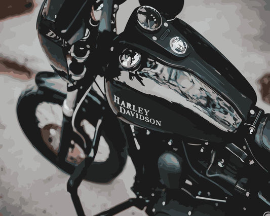 Cuadro Lienzo Motocicleta Retro Art Deco - Regalo Decorativo Vintage - Image 2