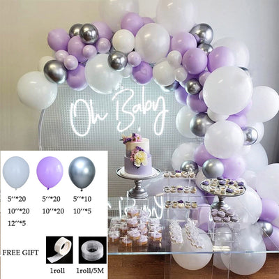 Set de Globos Decorativos Macaron Púrpura - Image 8