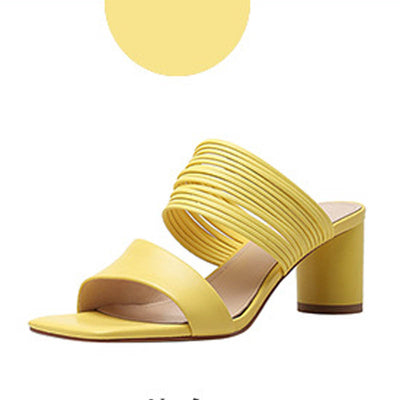 Sandalias de Tacón Cuadrado con Punta Cuadrada para Mujer - Image 3