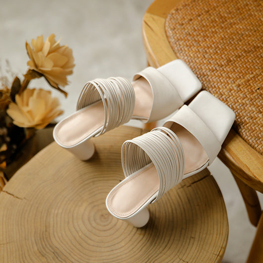 Sandalias de Tacón Cuadrado con Punta Cuadrada para Mujer - Image 5