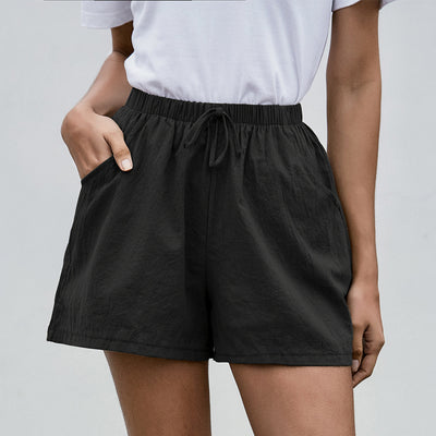 Pantalones Cortos de Lino Sueltos Cintura Alta para Mujer - Estilo Verano - Image 15