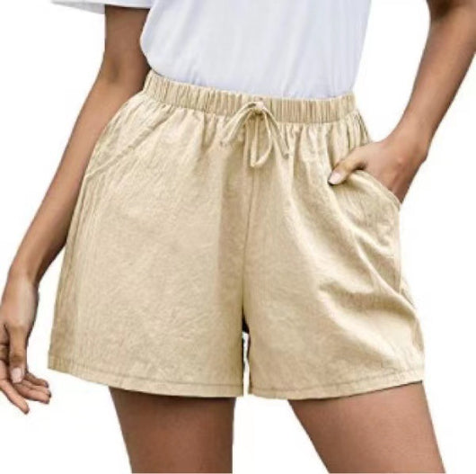 Pantalones Cortos de Lino Sueltos Cintura Alta para Mujer - Estilo Verano - Image 17