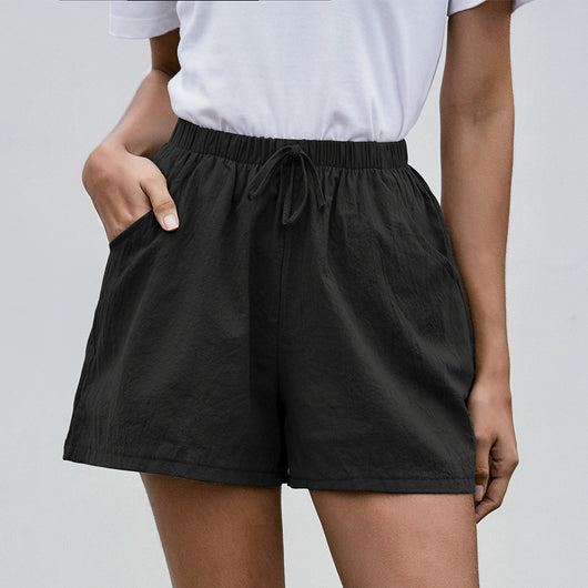 Pantalones Cortos de Lino Sueltos Cintura Alta para Mujer - Estilo Verano - Image 4