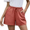 Pantalones Cortos de Lino Sueltos Cintura Alta para Mujer - Estilo Verano