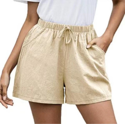 Pantalones Cortos de Lino Sueltos Cintura Alta para Mujer - Estilo Verano - Image 7