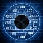 Reloj de Pared Acrílico con Luces LED Multicolor