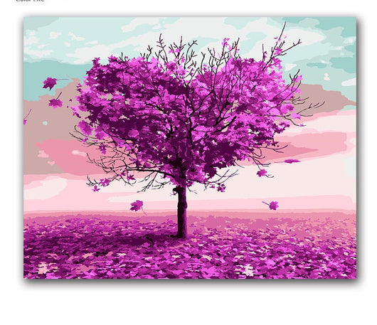 Cuadro Modular Árbol del Amor - Pintura al Óleo por Números