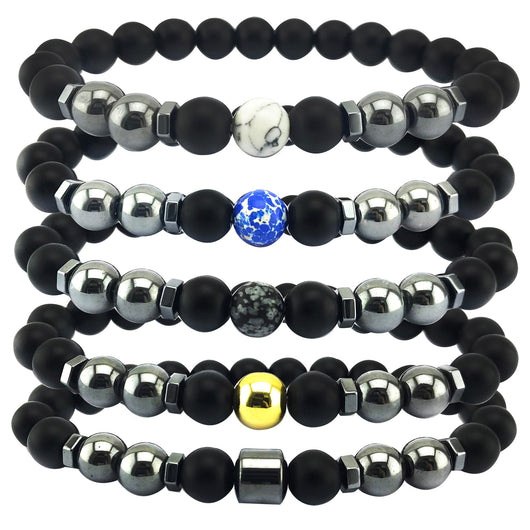 Pulsera de Hematita Negra y Ojo de Tigre con Propiedades Magnéticas para Hombre y Mujer - Image 15