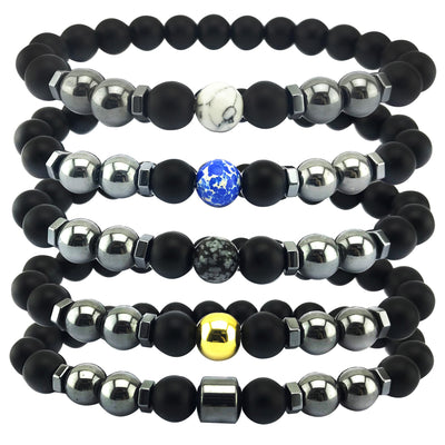 Pulsera de Hematita Negra y Ojo de Tigre con Propiedades Magnéticas para Hombre y Mujer - Image 3