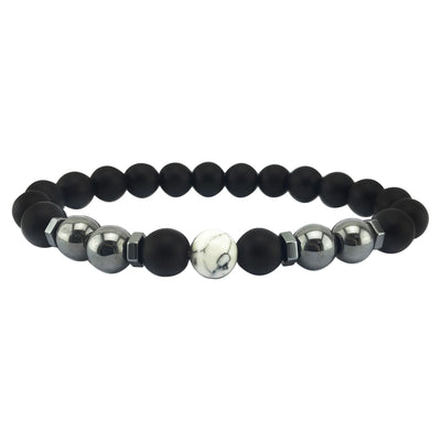 Pulsera de Hematita Negra y Ojo de Tigre con Propiedades Magnéticas para Hombre y Mujer - Image 4