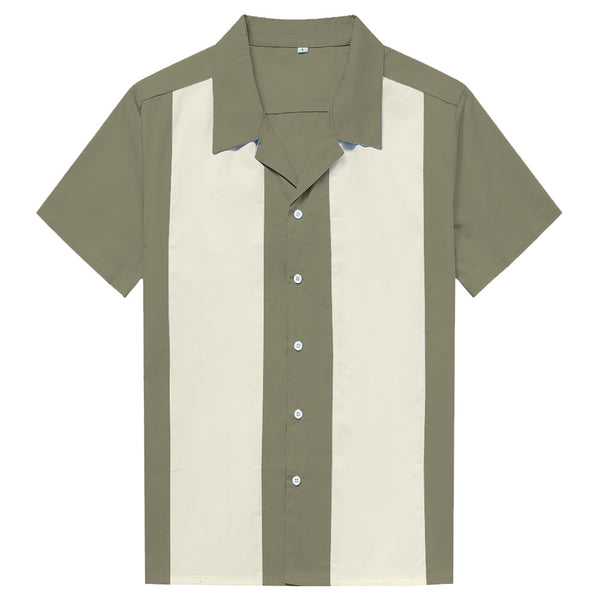 Camisa Casual para Hombre con Costuras de Contraste