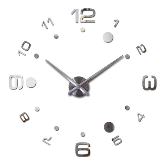 Reloj de Pared 3D Espejo Moderno Silencioso Estilo Europeo