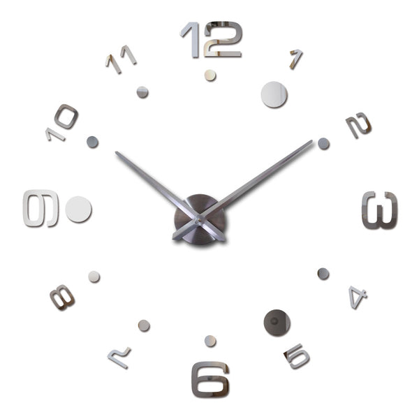 Reloj de Pared 3D Espejo Moderno Silencioso Estilo Europeo