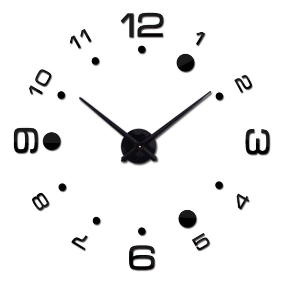 Reloj de Pared 3D Espejo Moderno Silencioso Estilo Europeo