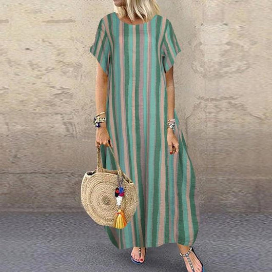 Vestido Casual Retro de Algodón y Lino - Image 10