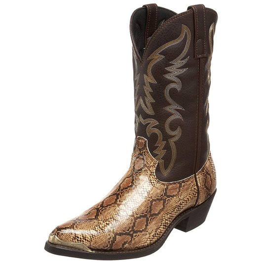 Botas Vaqueras Cowboy con Tacón Alto y Estampado Serpiente para Parejas Tallas 38-48